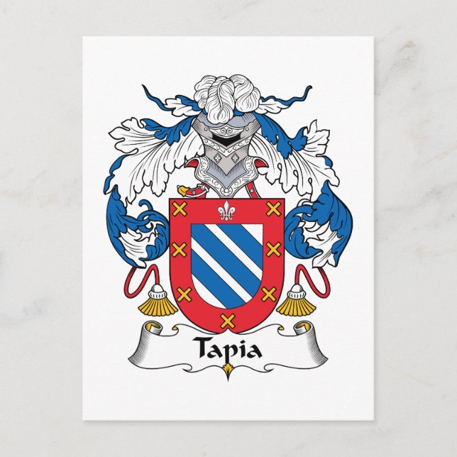 Cartão Postal Tapia Family Crest (Frente)