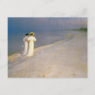 Cartão Postal "Tarde de Verão em Skagen Beach" de Kroyer