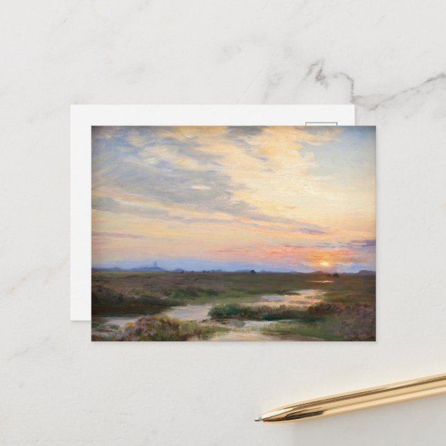 Cartão Postal Tarde em Skagen por P.S. Krøyer, Arte (Frente/Verso In Situ)