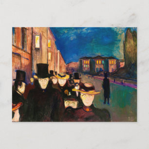 Cartão Postal Tarde na Rua Karl Johan (1892)