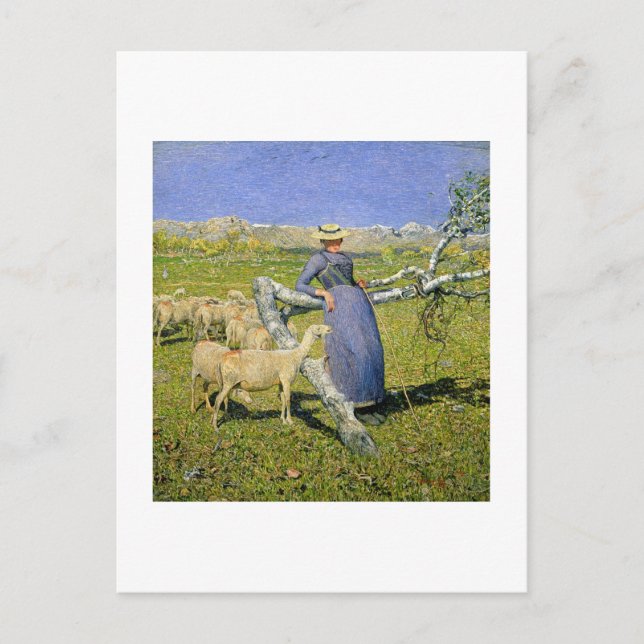 Cartão Postal Tarde nos Alpes, 1892 (óleo na canvas) (Frente)