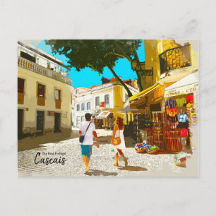 Cartão Postal Tarde Stroll em Cascais Portugal