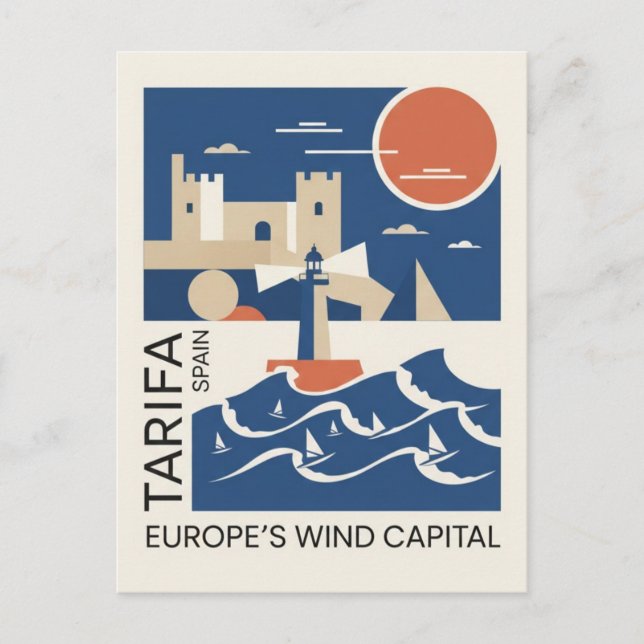 Cartão Postal Tarifa Espanha Viagem (Frente)