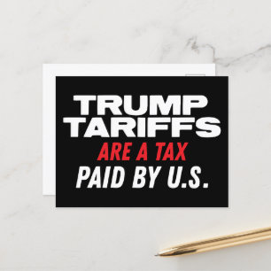 Cartão Postal Tarifas Trump são Impostos Pagos pelo Vermelho dos
