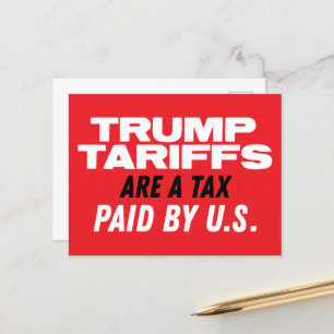Cartão Postal Tarifas Trump são Impostos Pagos pelo Vermelho dos
