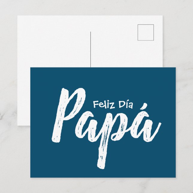 Cartão Postal Tarjeta postal - Feliz Día Papá (Frente/Verso)