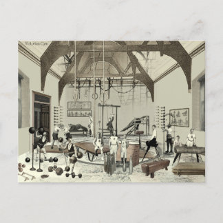 Cartão Postal Tarjeta Victorian Gym