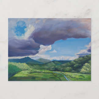 Cartão Postal Taro Fields Hanalei Hawaii Oil Painting