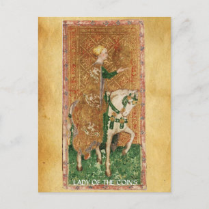 CARTÃO POSTAL TARÔS ANTIGOS DA RENASCENÇA / SENHORA DAS MOEDAS