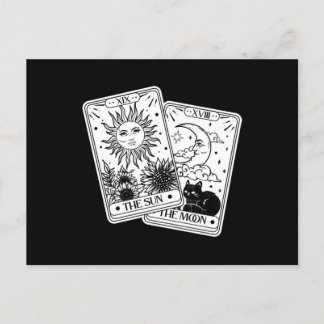 Cartão Postal Tarot Card Sin and Moon, Cat
