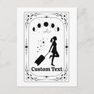 Cartão Postal Tarot de Viagem Zodíaco Celestial Feminista Capric