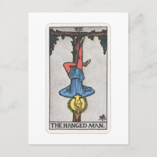 Cartão Postal Tarot Der Gehängte O Homem enforcado