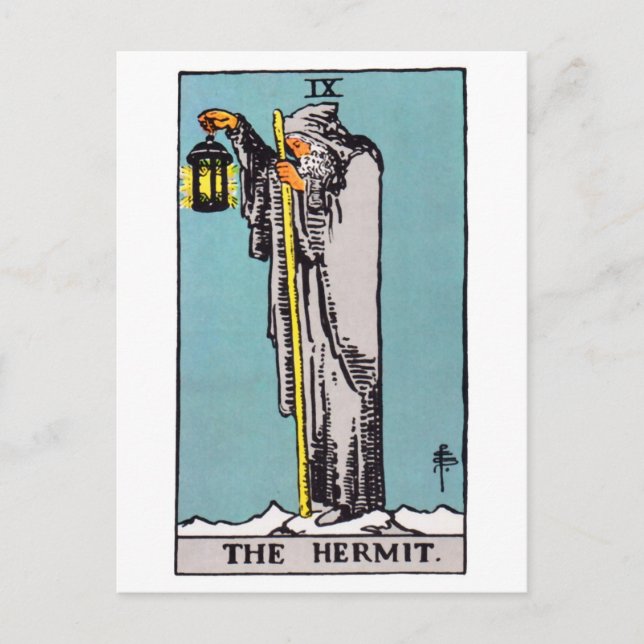 Cartão Postal tarot hermit (Frente)