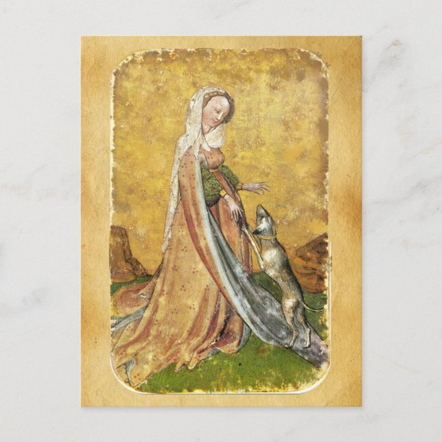 Cartão Postal Tarots Anticos/Cartões de Tribunal Alemão/Senhora  (Frente)