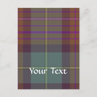 Cartão Postal Tartan antigo escocês