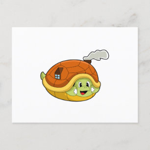 Cartão Postal Tartaruga com Casca como Casa
