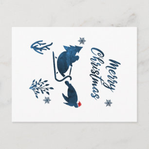 Cartão Postal Tartaruga do Mar de papais noeis