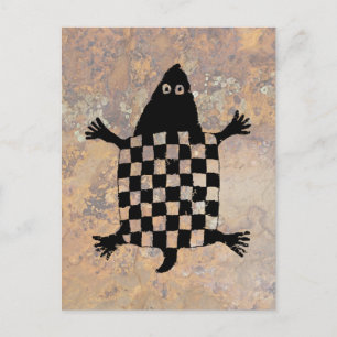 Cartão Postal Tartaruga Estilizada - Mimbres Pottery Design