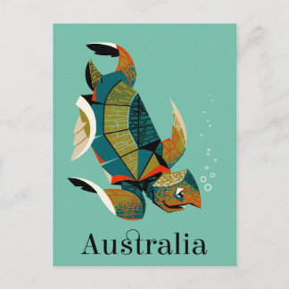 Cartão Postal Tartaruga marinha australiana