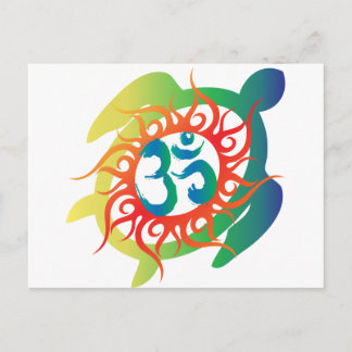 Cartão Postal Tartaruga-Vibrante-Om