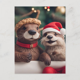Cartão Postal Tartes de Natal Festivas Adoráveis