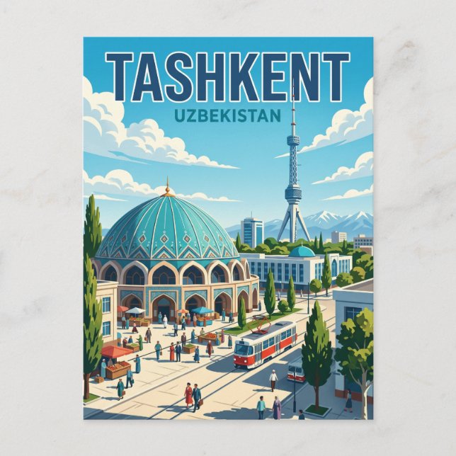 Cartão Postal Tashkent Uzbequistão (Frente)