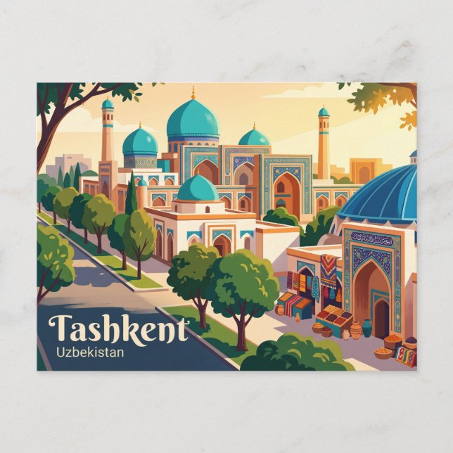 Cartão Postal Tasquente, Uzbequistão (Frente)