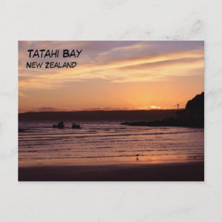 Cartão Postal Tatahi Bay Sunset, Nova Zelândia