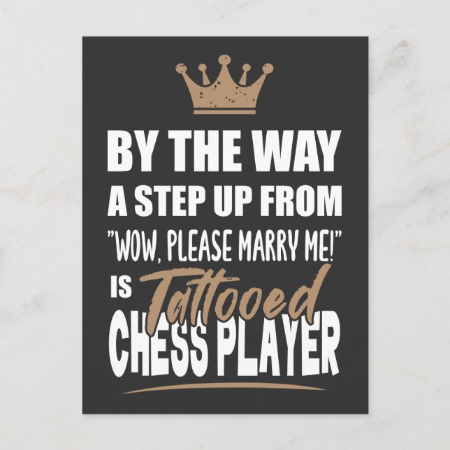 Cartão Postal Tattooooon Chess Player é o último recurso (Frente)