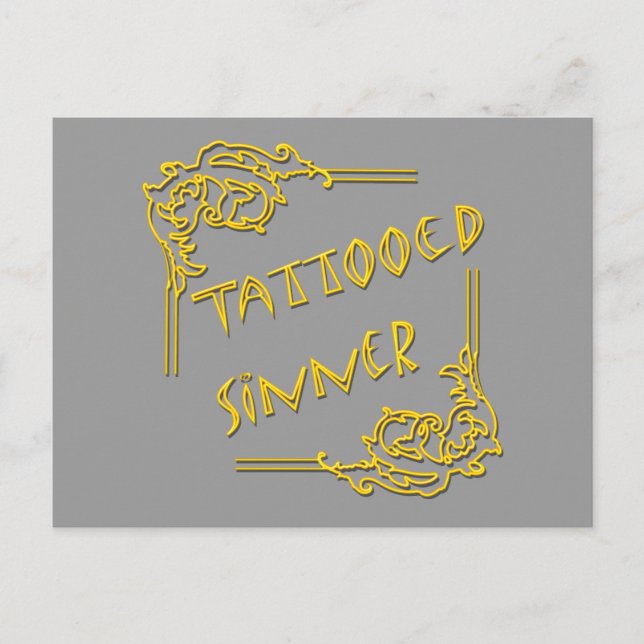 Cartão Postal Tatuado Amarelo Sinner (Frente)