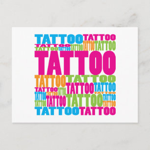 Cartão Postal Tatuagem Colorida