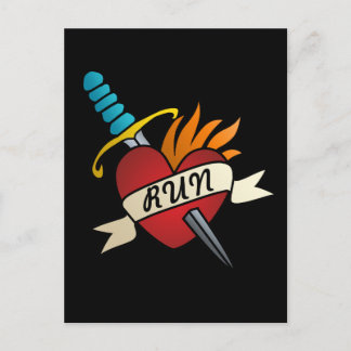 Cartão Postal Tatuagem de Corrida