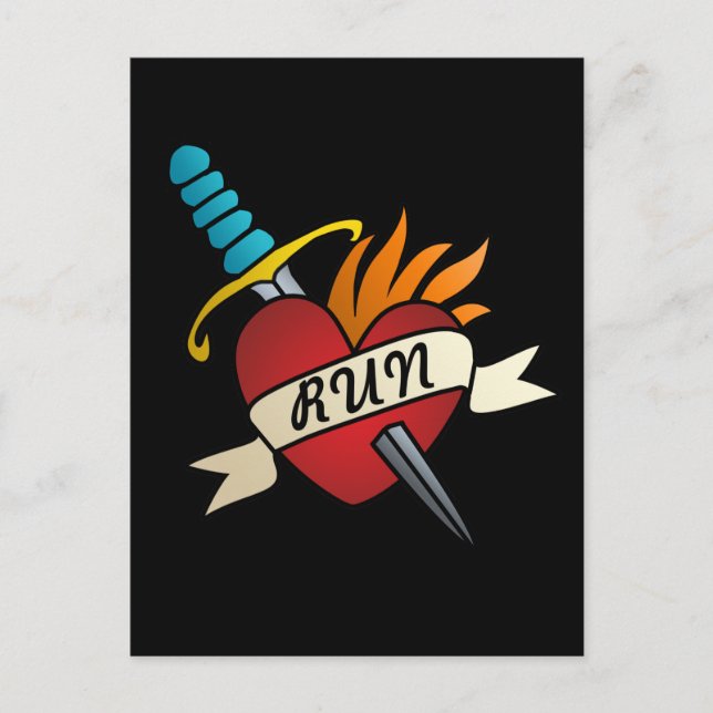 Cartão Postal Tatuagem de Corrida (Frente)
