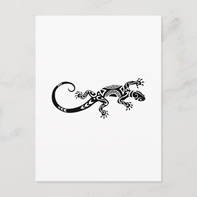 Cartão Postal tatuagem de lizard Maori (Frente)
