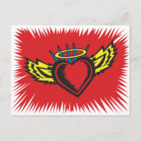 Tatuagem do Coração do Anjo Voador