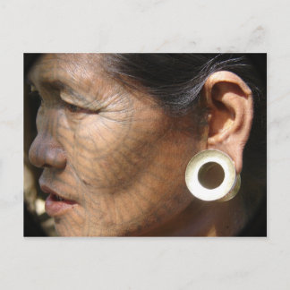 Cartão Postal Tatuagem Face