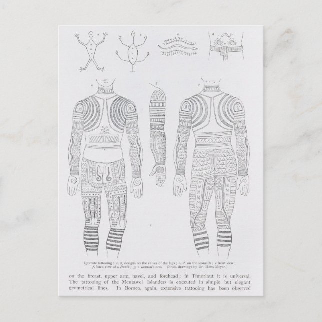 Cartão Postal Tatuagem Igorrote (Frente)