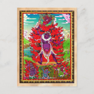 Cartão Postal Tatuagem oriental tibetana thangka legal Ekajati a