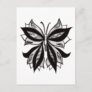Cartão Postal Tatuagem Tribal A Preto E Branco