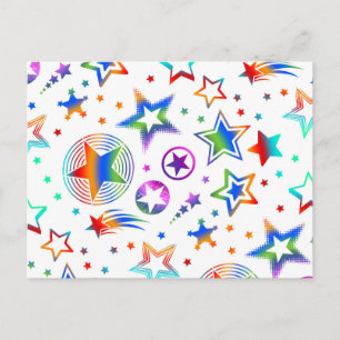 Cartão Postal Tatuagens das estrelas coloridos + suas ideias