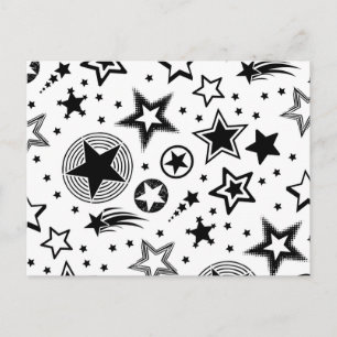 Cartão Postal Tatuagens de estrelas preto + suas ideias