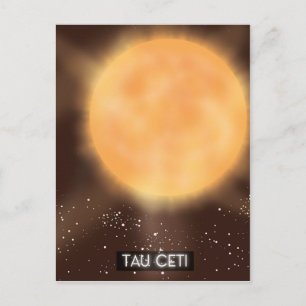 Cartão Postal Tau Ceti Space Art poster