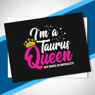 Cartão Postal Taurus Birthday Queen Astrology Zodiac abril maio