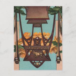 Cartão Postal Taurus the Bull - Zodiac