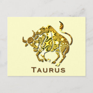 Cartão Postal Taurus Zodiac Poscard