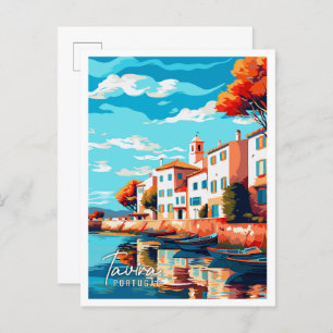 Cartão Postal Tavira Portugal - viagens vintage