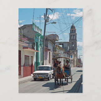 Cartão Postal Táxi de cavalo