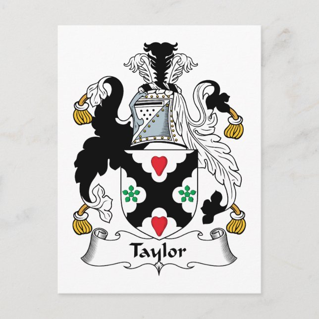 Cartão Postal Taylor Family Crest (Frente)