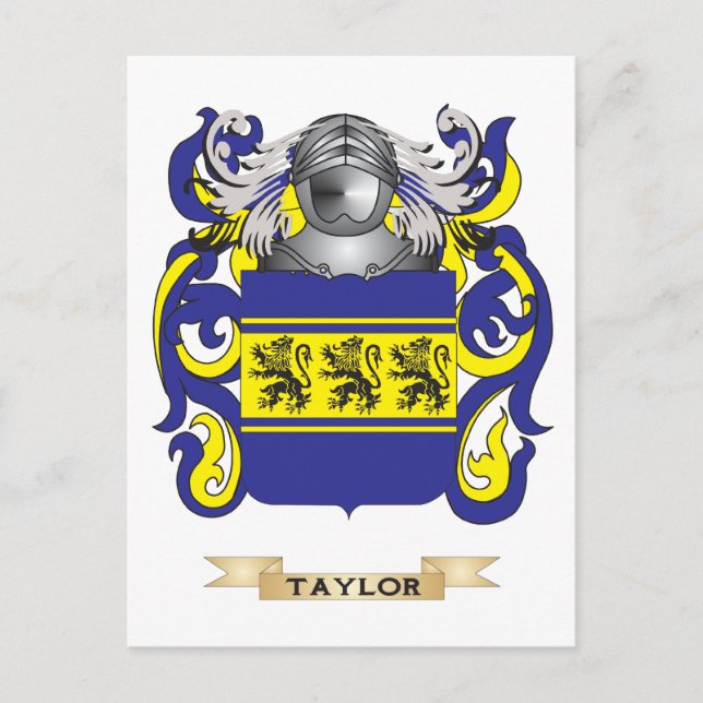 Cartão Postal Taylor Family Crest (Casaco de armas) (Frente)
