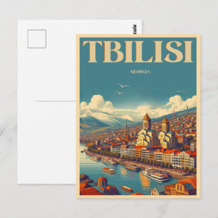 Cartão Postal Tbilisi Capital da Geórgia, presentes de reverênci